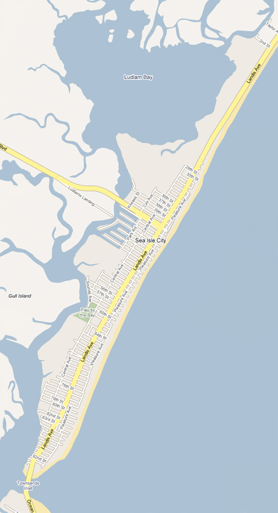 Map of Sea Isle City, NJ