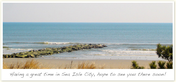 View of the ocean in Sea Isle City, New Jersey